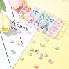 100Pcs 10 Colors Two Tone Spray Painted Crackle Acrylic Beads DIY-FS0006-73-8
