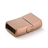 Ion Plating(IP) 304 Stainless Steel Rectangle Magnetic Clasps with Glue-in Ends STAS-E089-42RG-A-2