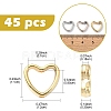 45Pcs 3 Colors CCB Plastic Beads Frames FIND-YW0005-27-2