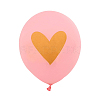 Round with Gold Tone Heart Latex Valentine's Day Theme Balloons FEPA-PW0002-002B-1