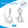 3Pcs Sterling Silver Pendant Cabochon Settings STER-PH0004-25-2