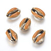 Electroplated Cowrie Shell Beads X-BSHE-G019-01G-2