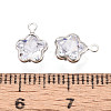Brass Pave Clear Cubic Zirconia Pendants ZIRC-T017-02P-3