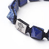 Natural Lapis Lazuli Braided Bead Bracelets BJEW-I273-J08-2