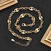 Brass Oval Link Chain Necklaces for Women NJEW-F329-01G-1