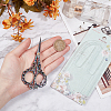 1Pc Peach Blossom Stainless Steel Scissors AJEW-SC0002-78A-3