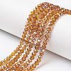 Electroplate Transparent Glass Beads Strands EGLA-A034-T6mm-E07-1