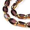 Electroplate Opaque Color Glass Beads Strands EGLA-Q127-A01-02I-3