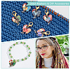 Rooster Pendant Stitch Markers HJEW-AB00307-4