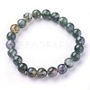 Natural Moss Agate Beads Stretch Bracelets X-BJEW-F380-01-B15-3