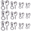 80Pcs 4 Styles 304 Stainless Steel Ball Chain Connectors FIND-SC0011-11-1