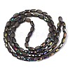 Electroplate Frosted Glass Beads Strands EGLA-S193-01A-C-2