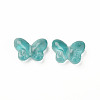 Two Tone Transparent Spray Painted Glass Beads GLAA-Q092-04-C05-2