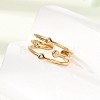 304 Stainless Steel Rhinestone Cuff Open Rings RB-CBAE630-01G-B-5