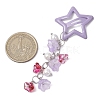 2Pcs Glass Beads and Alloy Star Snap Hair Clips PHAR-JH00123-3