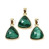 Natural Malachite Pendants G-O176L-14G-1