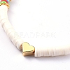 Handmade Polymer Clay Heishi Bead Stretch Bracelets BJEW-JB05077-01-2