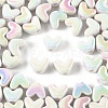 50Pcs UV Plating Opaque Acrylic Beads MACR-YW0004-06G-1