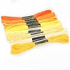 8 Skeins 8 Colors Gradient Color 6-Ply Cotton Embroidery Floss PW-WG66837-04-1
