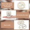16Pcs 4 Style Plywood Candle Wick Holders WOOD-BC0001-14-4