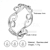 Branch 304 Stainless Steel Finger Rings FS-WG833A8-01-2