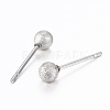 Tarnish Resistant 304 Stainless Steel Ball Stud Earrings EJEW-K064-A-01P-2