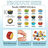 132Pcs 12 Colors Alloy Rhinestone Clay Pave Large Hole Beads ALRI-TA0001-28-5