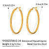 Stainless Steel Hoop Earrings CL5372-1-1