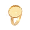Adjustable 304 Stainless Steel Finger Rings Components STAS-L193-G-12mm-1