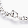304 Stainless Steel Figaro Chain Bracelets BJEW-L636-08B-P-2