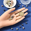 10Pcs Round Brass Micro Pave Cubic Zirconia Beads ZIRC-YW0001-26B-4
