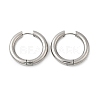 Tarnish Resistant 202 Stainless Steel Huggie Hoop Earrings EJEW-O087-08M-P-1