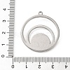 304 Stainless Steel Pendant Cabochon Settings STAS-Z201-03P-3