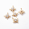 Brass Cubic Zirconia Charms X-KK-S350-285-1