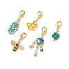 Alloy Enamel Pendant Decorations HJEW-JM00661-1