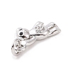 Brass Micro Pave Cubic Zirconia Charms KK-C012-15P-3