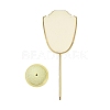 Bust Shaped Microfiber Necklace Display Stands with Golden Tone Aluminum Alloy Support ODIS-H006-01D-2