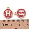 Golden Plated Alloy Enamel Charms ENAM-S118-08H-3