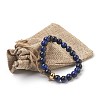 Natural Tiger Eye Beads Stretch Bracelets BJEW-JB03852-03-4