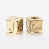 304 Stainless Steel Large Hole Letter European Beads STAS-H428-01G-J-2
