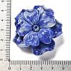 Synthetic Shell Dyed Carved Flower Connector Charms SHEL-D081-01B-6