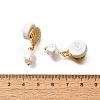 304 Stainless Steel Plastic Pearl Dangle Stud Earrings EJEW-G422-01G-03-3