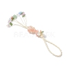 Nuggets Natural Gemstone Net Pouch Pendant Decorations HJEW-JM04260-03-4