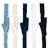 10 Yards 5 Colors Polyester Raw Edge Lace Trim SRIB-PH0001-86-1