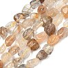 Natural Rutilated Quartz Beads Strands G-Z126-A02-3