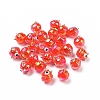 UV Plating Rainbow Iridescent Acrylic Beads OACR-A018-03D-1