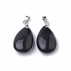 Natural Obsidian Gemstone Pendants X-G-S299-35-2