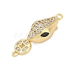 Brass Micro Pave Cubic Zirconia Box Clasps KK-P291-37G-2