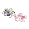 UV Plating Transparent Acrylic Bead Caps MACR-K356-15E-2