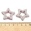 Star Shape Polymer Clay Rhinestone Beads CLAY-NH0001-06G-3